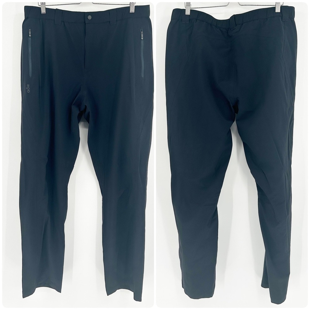 QOR Mens Waterproof Outdoor Hiking Gorpcore‎ Active Pants Size 38 Black